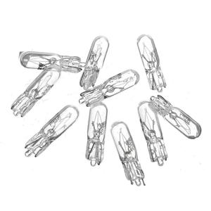 10PCS T10 웨지 할로겐 전구 흰색 지우기 신호 램프 유리 자동 독서 악기 전구 하이라이트 자동차 액세서리