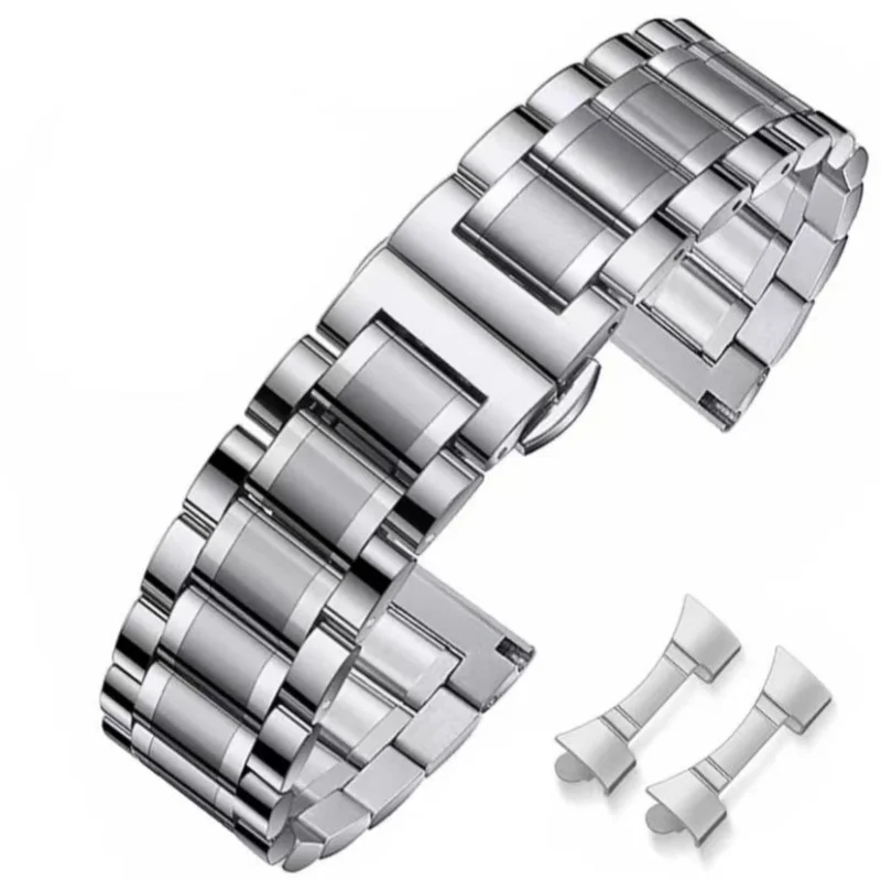 교체용 금속 시계 밴드, 스테인리스 스틸 스트랩 20mm, 22mm, 24mm 남성용 여성용 삼성 갤럭시, 가민, 화웨이 시계에 적합