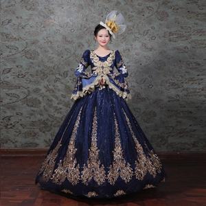 유럽풍 코트 의상 공연 캣워크 사진 생일 파티 사진 촬영 호스트 여성 의류 파티복 드레스 여성용