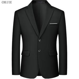 남성 정장 블레이저 수트 재킷 스트레치 원단 오피스룩 웨딩 슬림핏 얇은 2025 남성 캐주얼 스포츠 고품질
