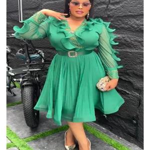 2025 여성용 우아한 아프리카 드레스, 신상 아프리카 의류 플러스 사이즈 터키 웨딩 파티 롱 드레스, 다쉬키 안카라 의상 로브