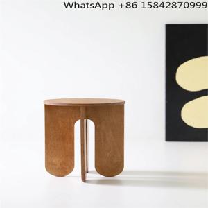 거실 식탁 스툴 앤틱 둥근 모서리 소형 원목 가정용 작은 커피 테이블