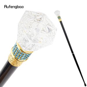 화이트 육각형 유리 골든 블루 합금 요정 지팡이 소녀용 공주 지팡이 어린이 천사 지팡이 코스프레 웨딩 생일 파티 91cm