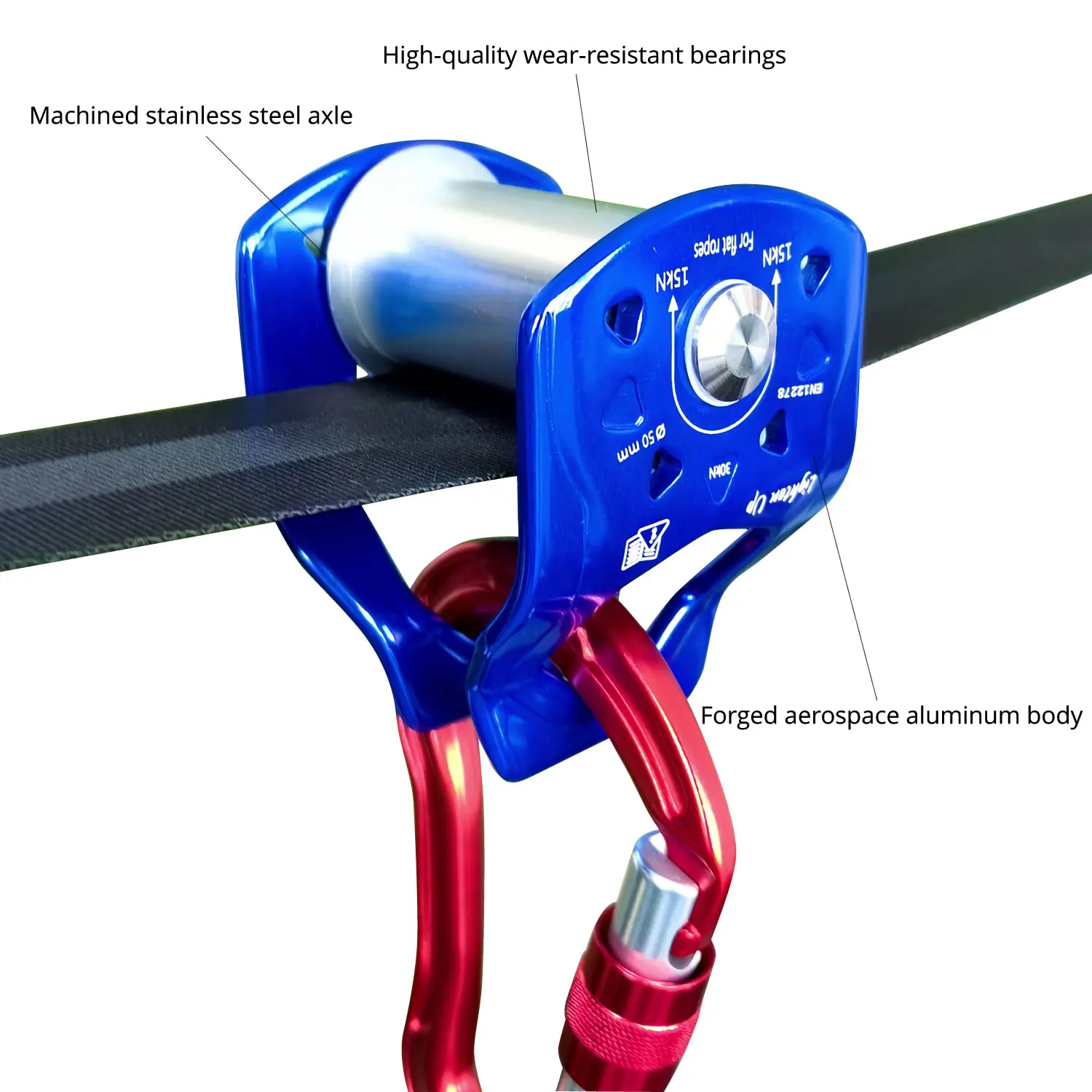 야외 30 KN 지퍼라인 풀리 세트 어린이용, 뒤뜰 공원 슬라이딩 슬랙라인 와이드 풀리 슬링