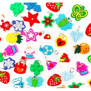 펜던트 DIY 다채로운 Loom 고무 밴드 팔찌 쥬얼리 비즈 만들기 장난감 다채로운 동물 꽃 비즈 무작위 스타일 탄성 밴드