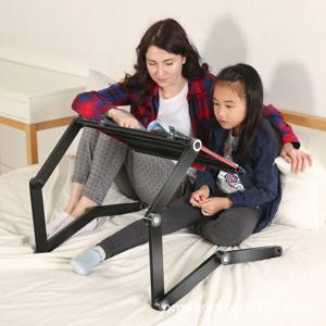 침대 게임에 누워있는 휴대용 접이식 조절 가능한 높이 컴퓨터 책상 공부 및 독서 노트북 테이블 스탠드 게으른 작업대