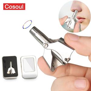 스테인레스 스틸 수동 코 헤어 트리머, 코 헤어 면도기, 세척 가능한 코 귀 헤어 트리머