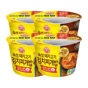 오뚜기컵밥 숙성돼지고기 김치찌개밥 310g 4개