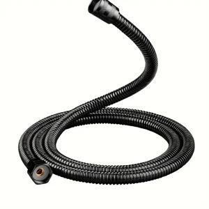 1.5m 블랙 스테인리스 스틸 샤워 호스 폭발 방지 암호화 대유량 압축 저항 목욕 고압 호스