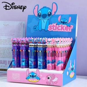12/36pcs 만화 스티치 인형 10 색 볼펜 릴로 & 스티치 귀여운 젤 펜 학생 용품 도구 편지지 도매