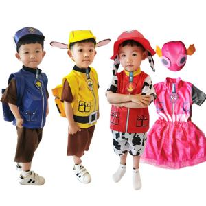 Anime Dog Patrol Kids 반팔 탑 반바지 정장 Marshall Chase Skye Zuma Rubble Patrol 유니폼 할로윈 코스프레 의상