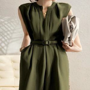 패션 캐주얼 와이드 레그 팬츠 롬퍼 여성 바디수트 새시 슬림 웨이스트 V넥 점프수트 한국 빈티지 수트 여름 점프수트