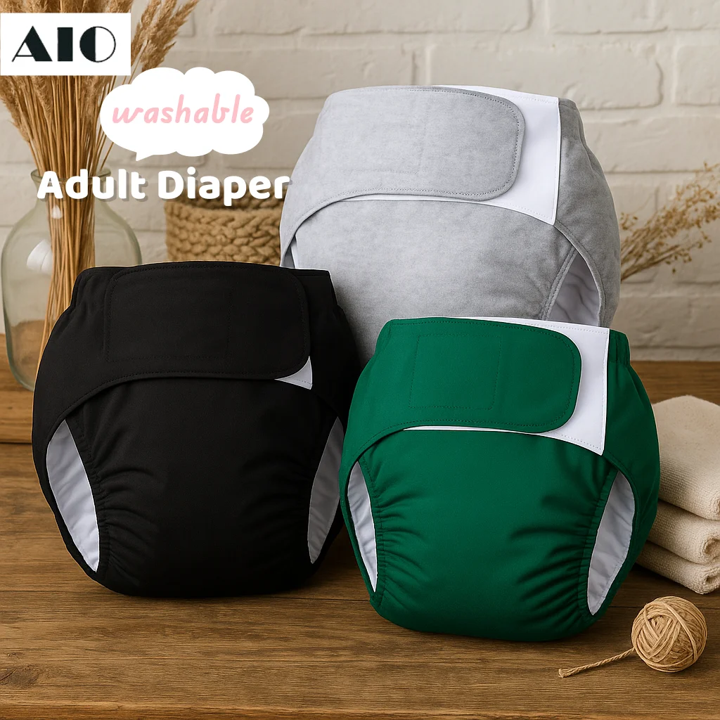 대형 재사용 성인용 기저귀 조절 가능 남녀 요실금 팬츠 수면 방수 팬츠 노인 및 장애인용