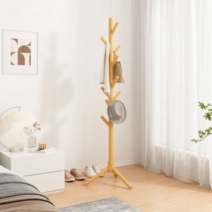 원목 옷걸이, 모던 옷걸이 스탠드, 침실, 거실, 현관용, 튼튼한 모자, 스카프, 가방 정리함, 천연 나무