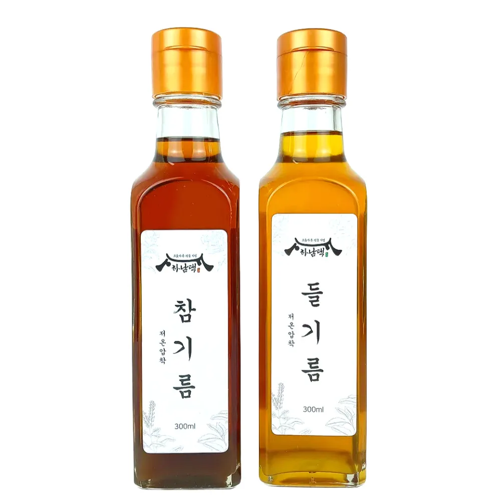 하남댁 저온압착 참기름 300ml + 들기름 300ml