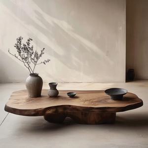 일본 와비 사비 스타일 단단한 나무 커피 테이블 북유럽 크리 에이 티브 B & B 거실 티 테이블 호텔 디자이너 홈 가구 FYCT