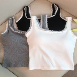 모달 백리스 한국 스타일 조끼 스트랩 가슴 패드 및 포켓 스퀘어 비즈니스 스타일 민소매 원피스 슬리밍 탑