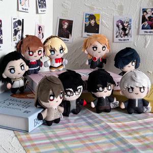 P5R 플러시 토이즈 조커 시오미 코토네 유우키 마코토 코스프레 백투스쿨 애니메이션 펜던트 키체인 백팩 펜던트 어린이 생일 선물