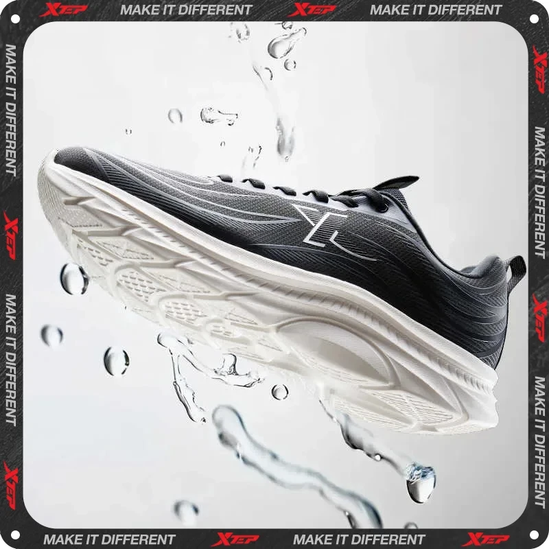 Xtep 남성용 부드러운 경량 쿠션 운동화, 내마모성 운동화, 통기성 리바운드 스포츠 신발, 877419110051