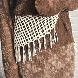 여성용 한국 인스타그램 직조 삼각형 스카프 넥타이 스트랩, 패션 매칭 앞치마, 방귀 커튼, 속이 빈 머리 스카프, Y2k