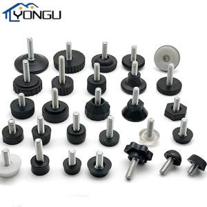 높이 조절 가능한 가구 다리 매트, 미끄럼 방지 테이블 캐비닛 다리 패드, 나사 연결 베이스 소파 의자 발 바닥 보호대 M8 M10