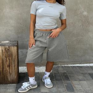 브론레이디 100% 코튼 캐주얼 반바지, 부드러운 통기성 및 스타일리시, 일상 착용 반바지, 커플 바지, 여름