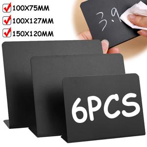 휴대용 데스크탑 L 자형 PVC 가격 표시 테이블 카드 장소 카드 미니 메시지 보드 칠판 휴대용 메뉴 칠판