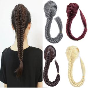 Zolin Drawstring 합성 포니 테일 확장 Fishtail Braid Chignon Updo Hairpiece 웨딩 댄스 파티 소녀 빠른 스타일 자연스러운 룩