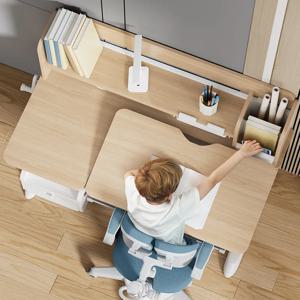 어린이 학습 책상은 가정용 원목 책상을 들어 올릴 수 있습니다.