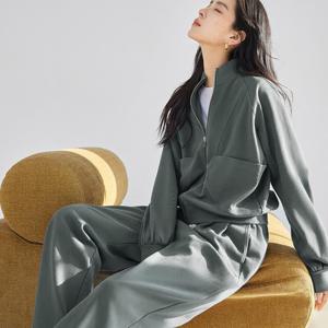 [브리치] 제로투올샵 / 가을 여성 스포츠 트레이닝세트 여성셋업 편안한 다크 그레이