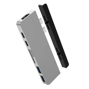 드라이브 7in2 HD28C(실버) 맥북 HDMI 4K 60Hz 썬더볼트 100W PD충전 멀티허브