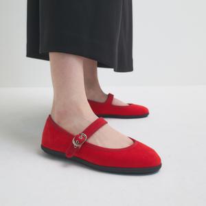 (샤틴안감/기모안감) 라운드 토 메리제인 플랫 (1cm/4colors+3colors)