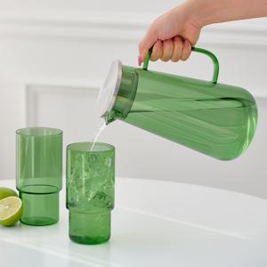 리본제이 플로라 내열유리 물병 1.5L 1P & 내열 유리컵 480ml