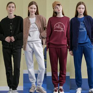 여성기모셋업3종(플리스점퍼+티셔츠+팬츠)