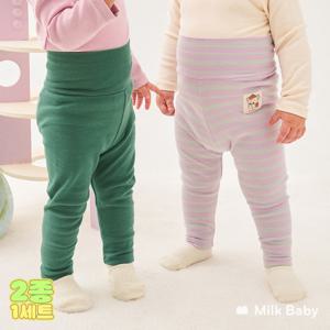 [정상가61,900원]2SET 쫀쫀한 배앓이방지 아기레깅스바지