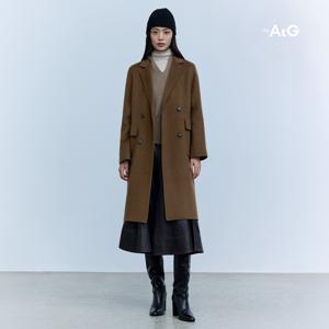 더엣지 울혼방 핸드메이드 더블코트