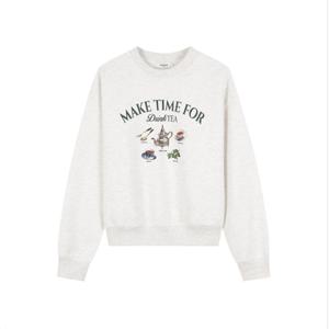 여성 더블니트 크롭 그래픽 맨투맨 티셔츠 PHF4TR2220