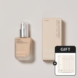 [GIFT] 더블 래스팅 비건 커버 파운데이션 30g + 님프 듀이 베이스 견본 5매 /24시간 커버 지속 /자외선차단