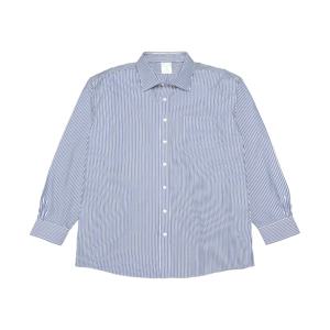 [정상가 129000원] 논아이론 에인즐리 스트라이프 드레스셔츠 (블루) (BBTSMF5278MDF)