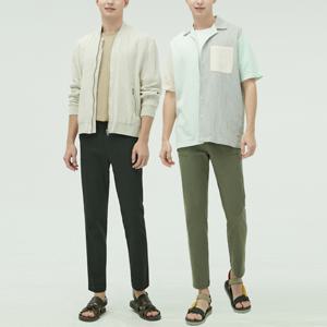 [1+1] 남성 컬러 워싱 배기 팬츠 2종(CWBM)