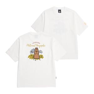 N253UTS940 동물 그래픽 반팔 티셔츠 O/WHITE