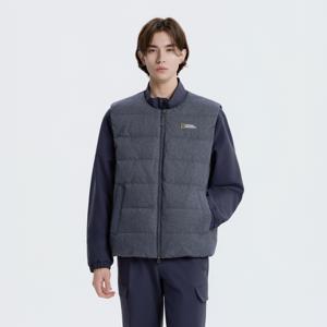 N254UDV021 헤론 U넥 경량 구스다운 데님 베스트 INDIGO