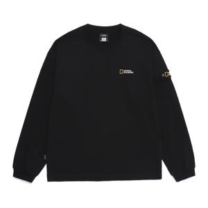 N253UTS901 세미오버핏 롱 슬리브 티셔츠 BLACK