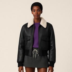 [최초가360,000]포켓 포인트 호주 양모 시어링 크롭 무스탕_SOJK250107