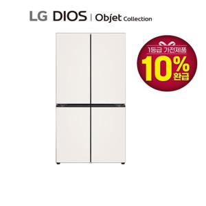 LG디오스 오브제 글라스 4도어 냉장고 1등급 H875GBB011 색상택1
