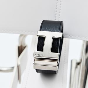 헤지스 액세서리 남성 [[24FW]] WUBE4F309BK [스테디셀러]블랙 이니셜로고 소가죽 벨트