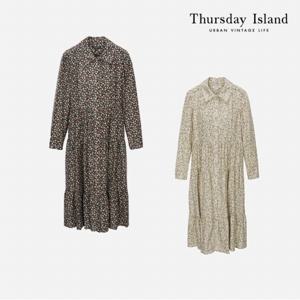 [정상가-379000원][Thursday Island] 기모 프린트 셔츠형 원피스(T228MOP303W)