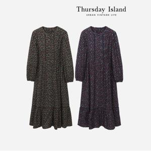 [정상가-349000원][Thursday Island] 라운드넥 허리밴딩 원피스 (T238MOP250W)