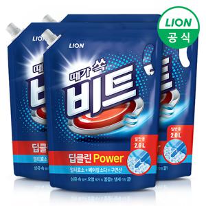비트 세탁세제 딥클린파워 액체 2L리필일반 4개