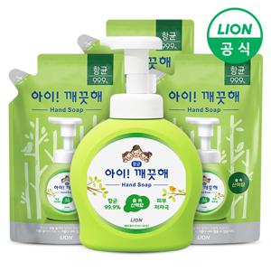 아이깨끗해 손세정제 숲속산책 용기 490ml 1개+리필 450ml 3개